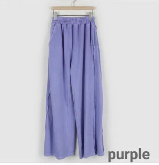 PURPLE-퍼플-T韓國直郵東大門代購女裝新款24秋夏休閑褲PURPLE-퍼플-T休閑褲圖色3