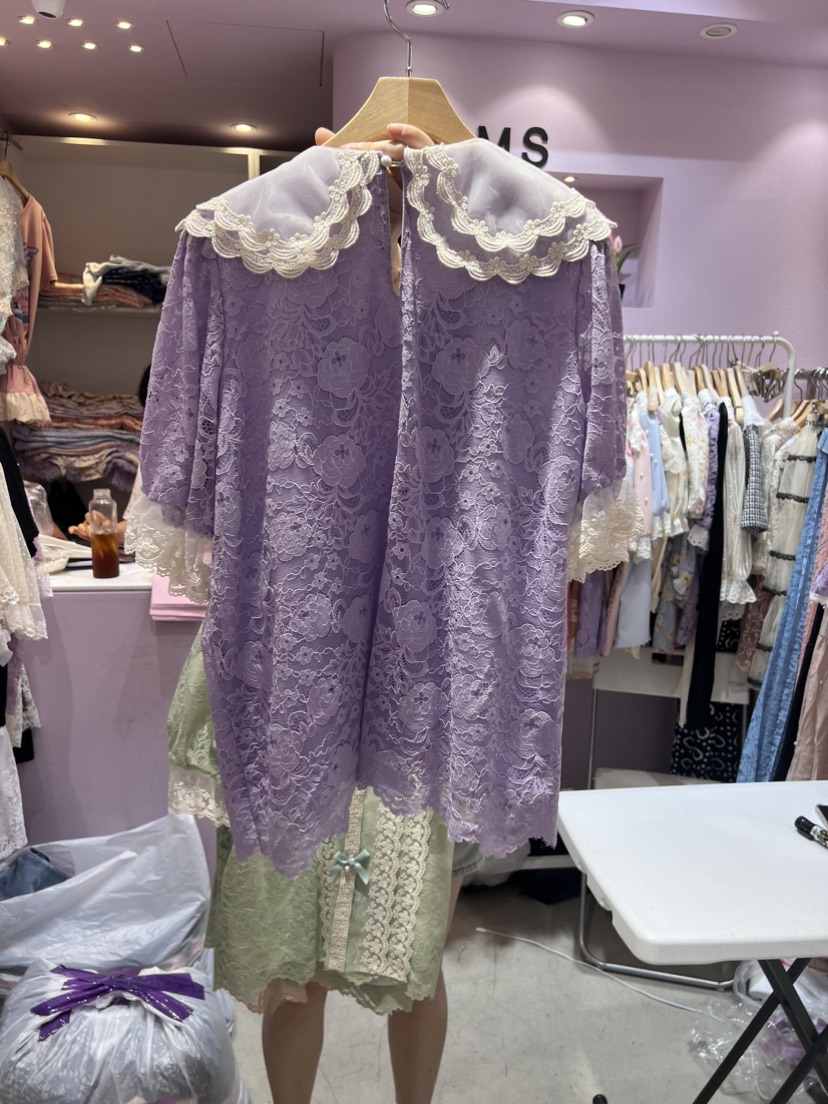 MS韓國直郵東大門實拍女裝新品人氣24春夏熱賣襯衫蕾絲衫MS襯衫/蕾絲衫