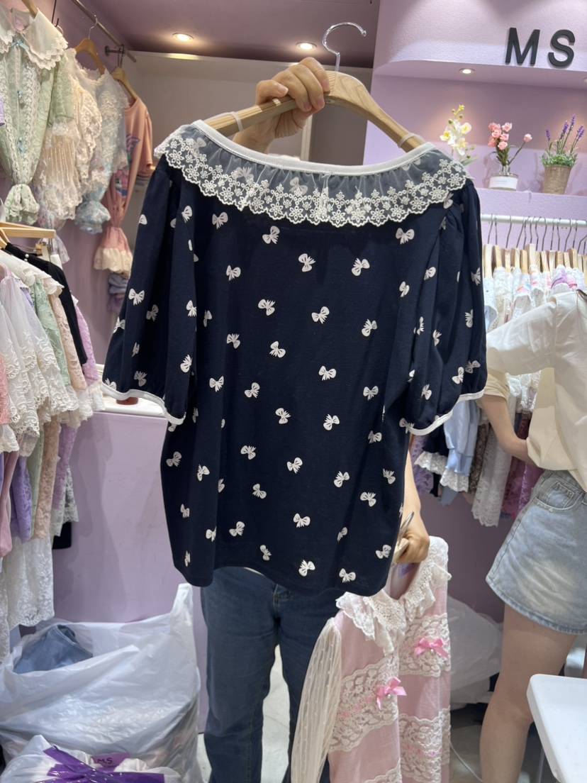 MS韓國直郵東大門實拍女裝新款24春夏熱賣真品時尚職業T恤MST恤