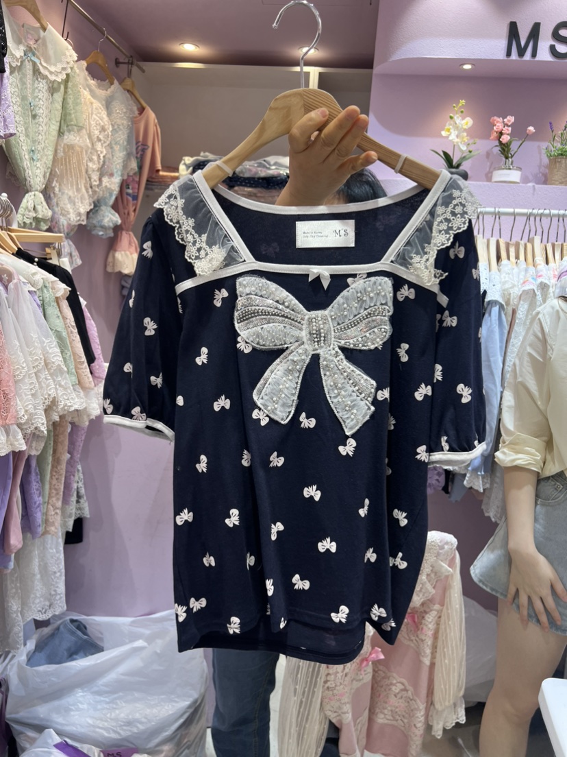 MS韓國直郵東大門實拍女裝新款24春夏熱賣真品時尚職業T恤MST恤圖色1