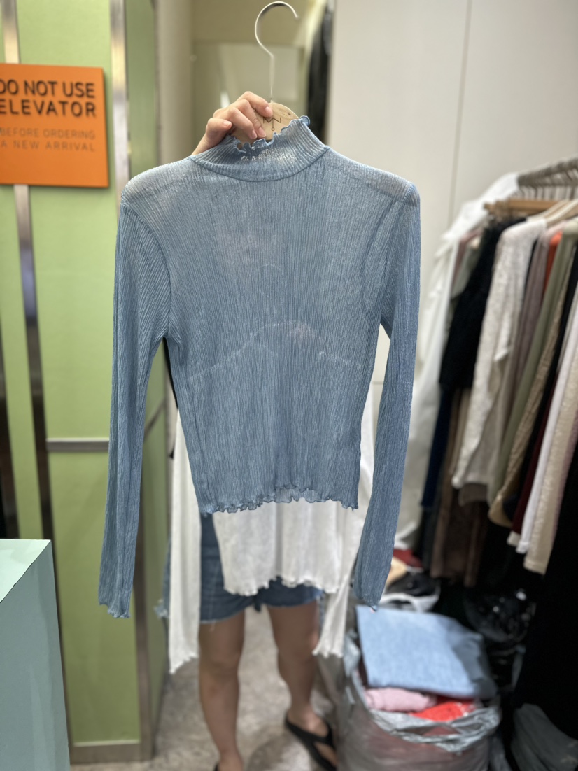 REIZ韓國直郵女裝新款24春夏人氣真品熱賣職業休閑長袖T恤REIZ長袖T恤圖色3