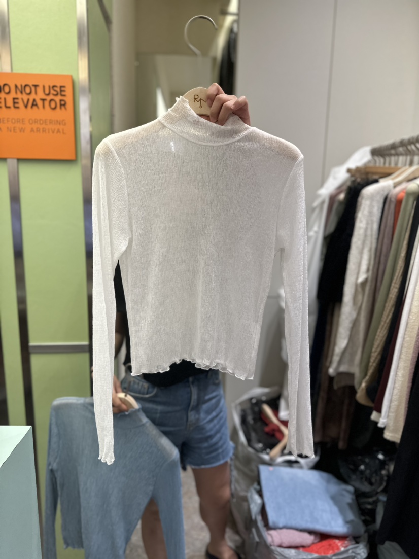 REIZ韓國直郵女裝新款24春夏人氣真品熱賣職業休閑長袖T恤REIZ長袖T恤圖色4