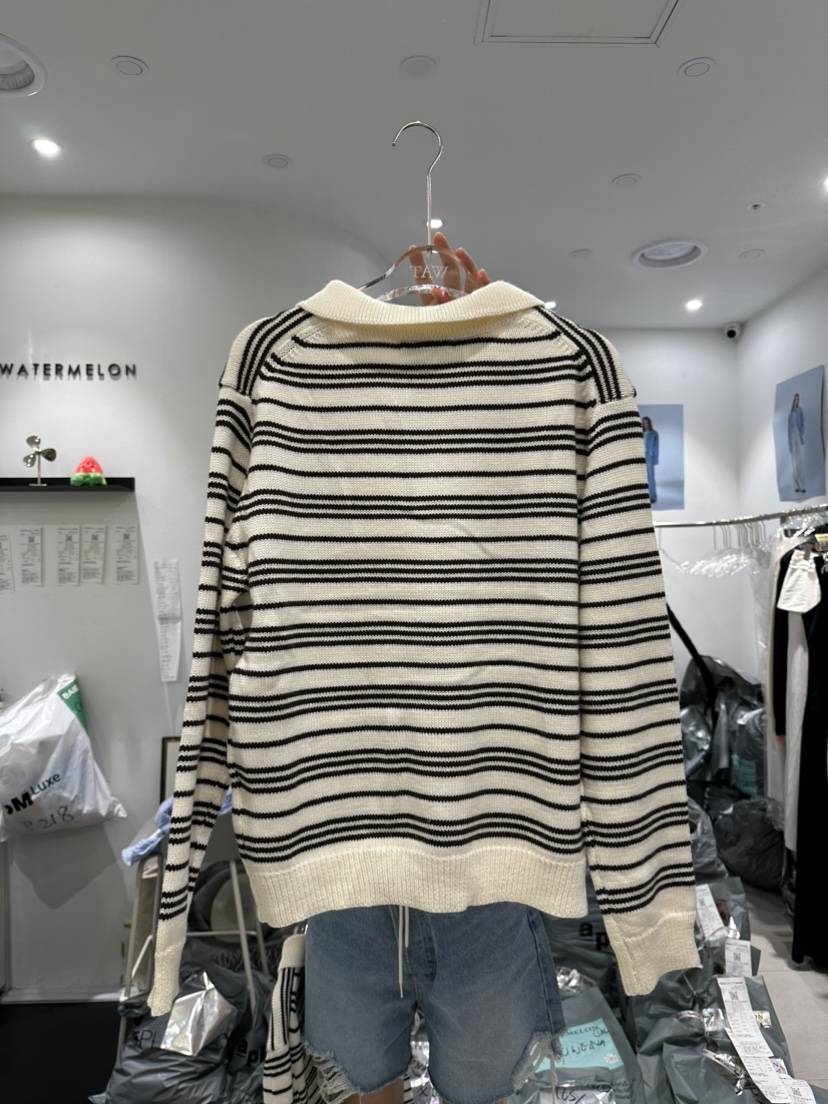 WATERMELON直郵韓國代購女裝新款24春夏真品時尚休閑長袖T恤STATEMENT長袖T恤