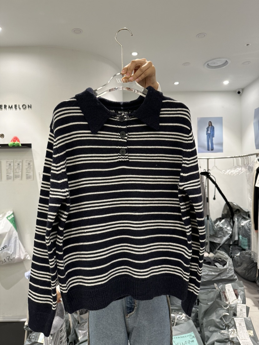 WATERMELON直郵韓國代購女裝新款24春夏真品時尚休閑長袖T恤STATEMENT長袖T恤圖色4