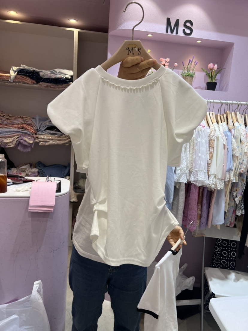 MS韓國直郵女裝新品真品時尚職業休閑24春夏熱賣人氣推薦T恤MST恤圖色1