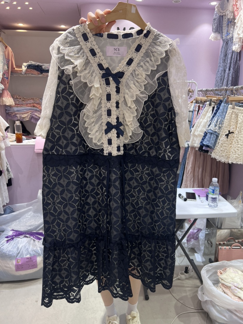 MS韓國直郵東大門實拍女裝新款熱賣時尚24春夏人氣連衣裙MS連衣裙