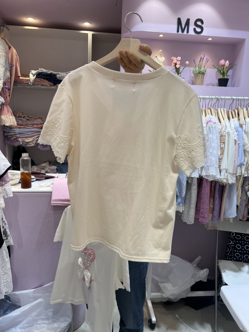 MS韓國直郵女裝新品休閑人氣推薦真品時尚熱賣24春夏職業T恤MST恤