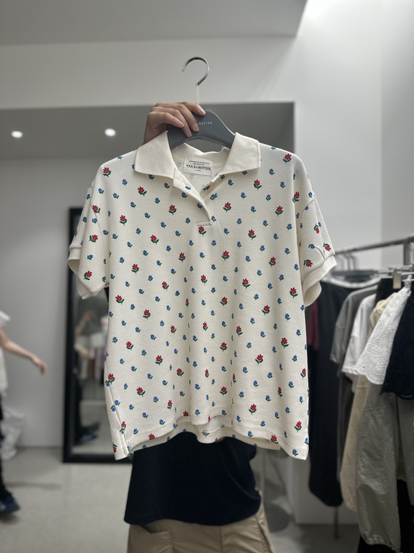 TARABY MOTION直郵韓國代購女裝新款職業24春夏推薦休閑T恤TARABY MOTIONT恤圖色1