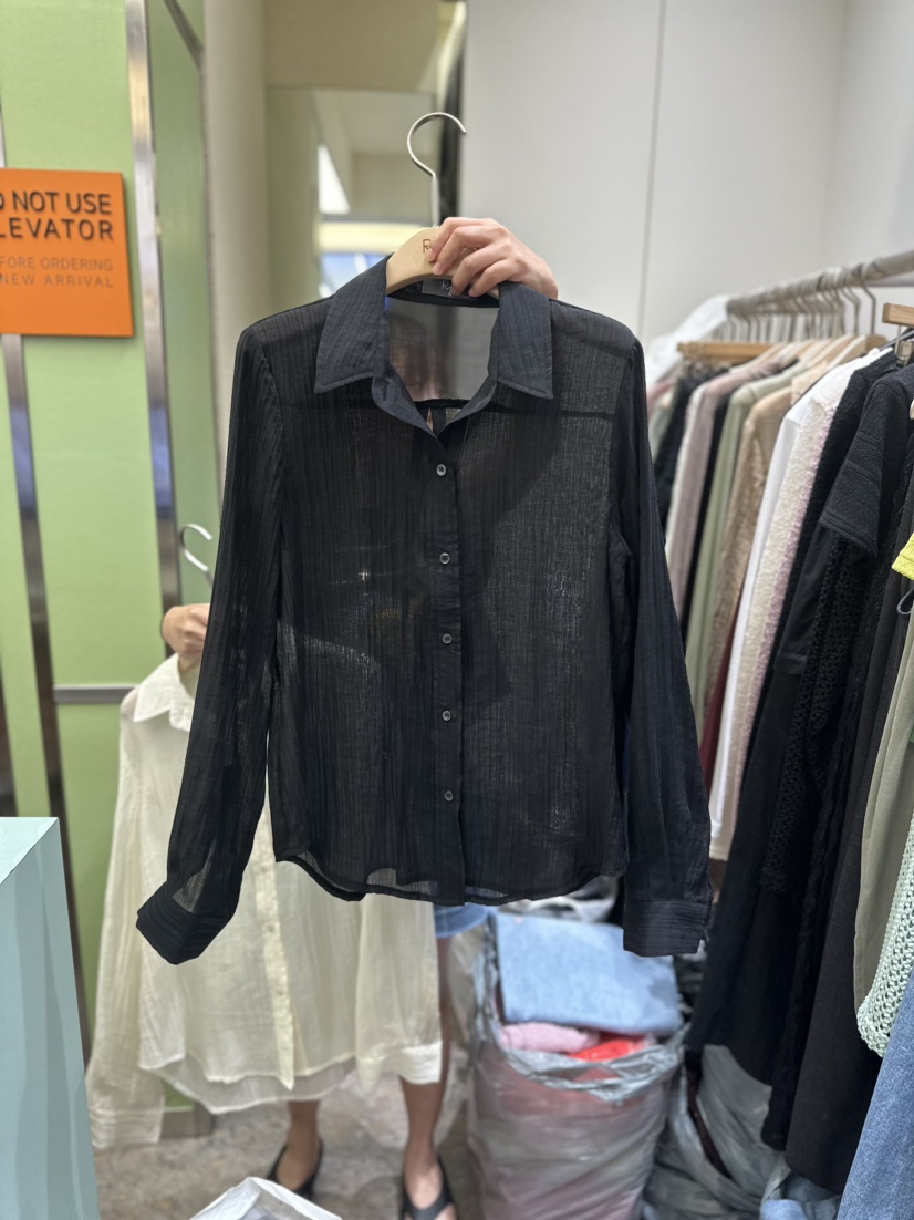 REIZ直郵韓國代購女裝新款真品推薦休閑24春夏襯衫蕾絲衫REIZ襯衫/蕾絲衫圖色2