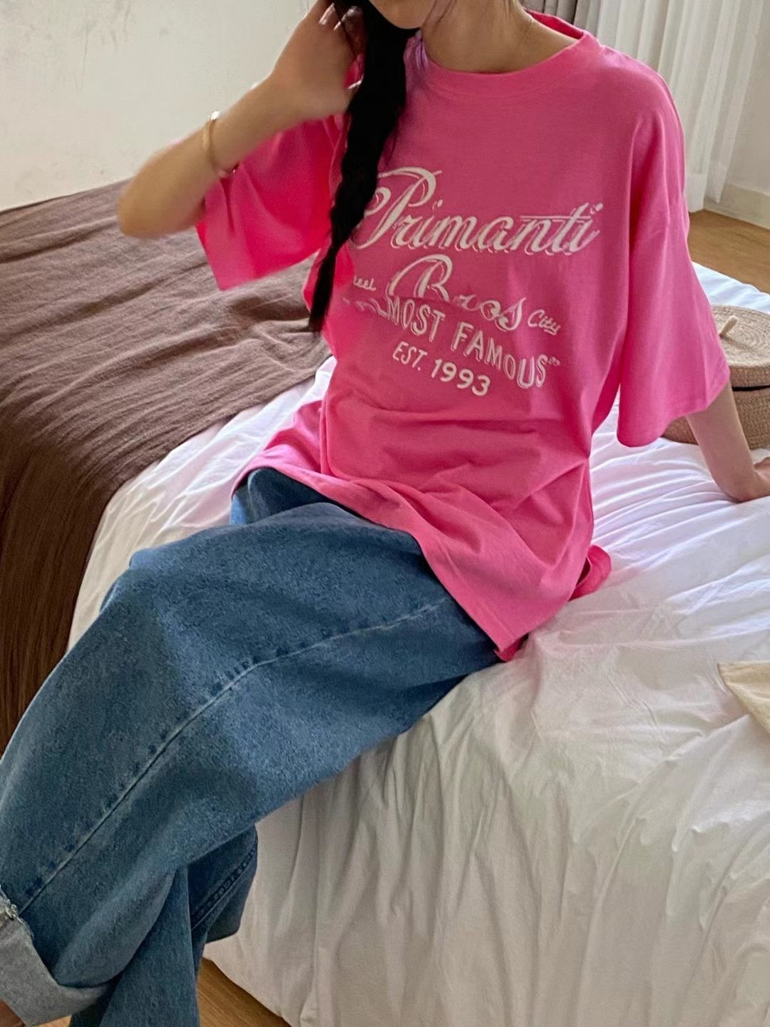 ANN DIANA直郵韓國代購女裝新品休閑時尚人氣真品24春夏T恤ANN DIANAT恤
