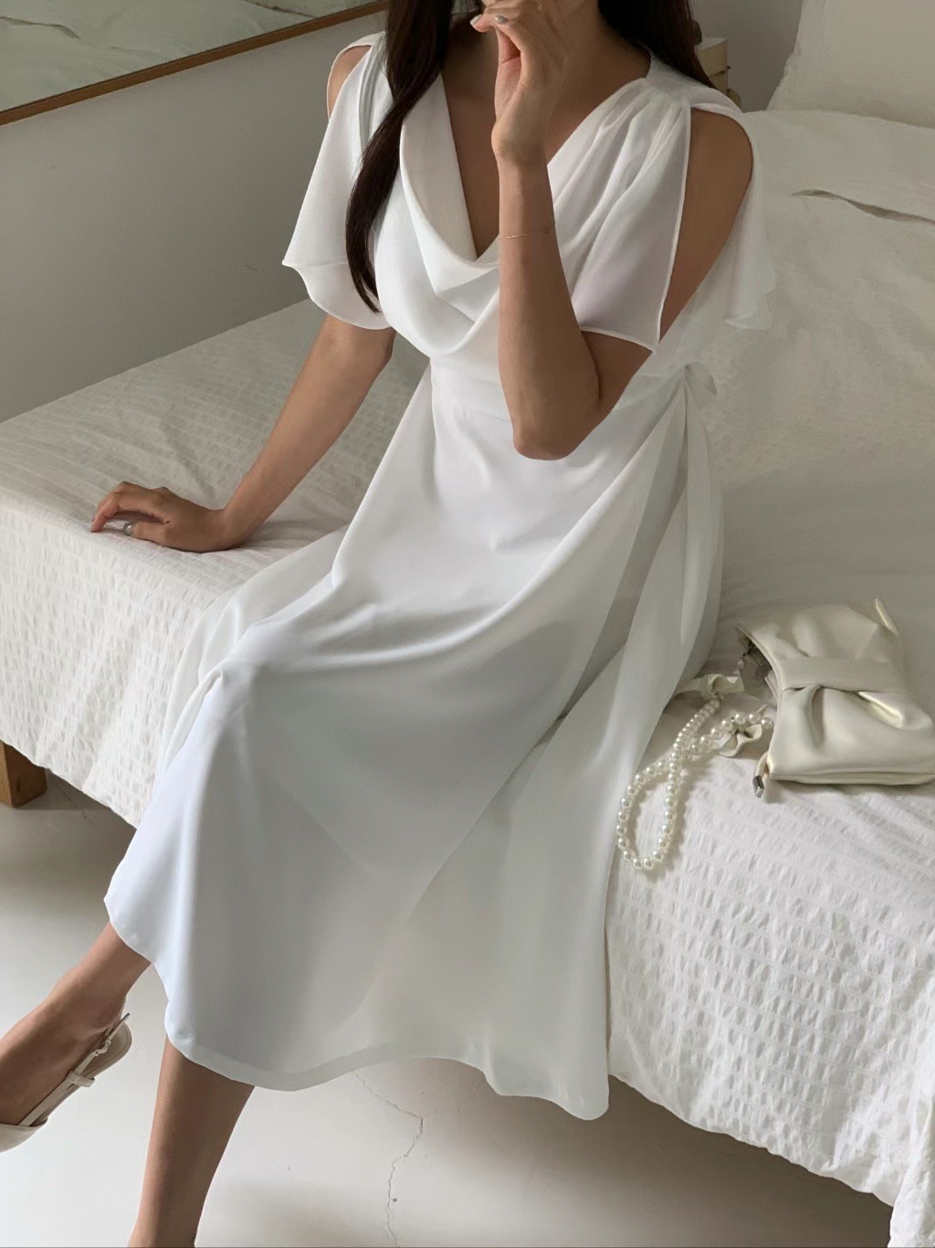 Ruhot韓國直郵東大門實拍女裝新款真品24春夏時尚休閑連衣裙Ruhot連衣裙