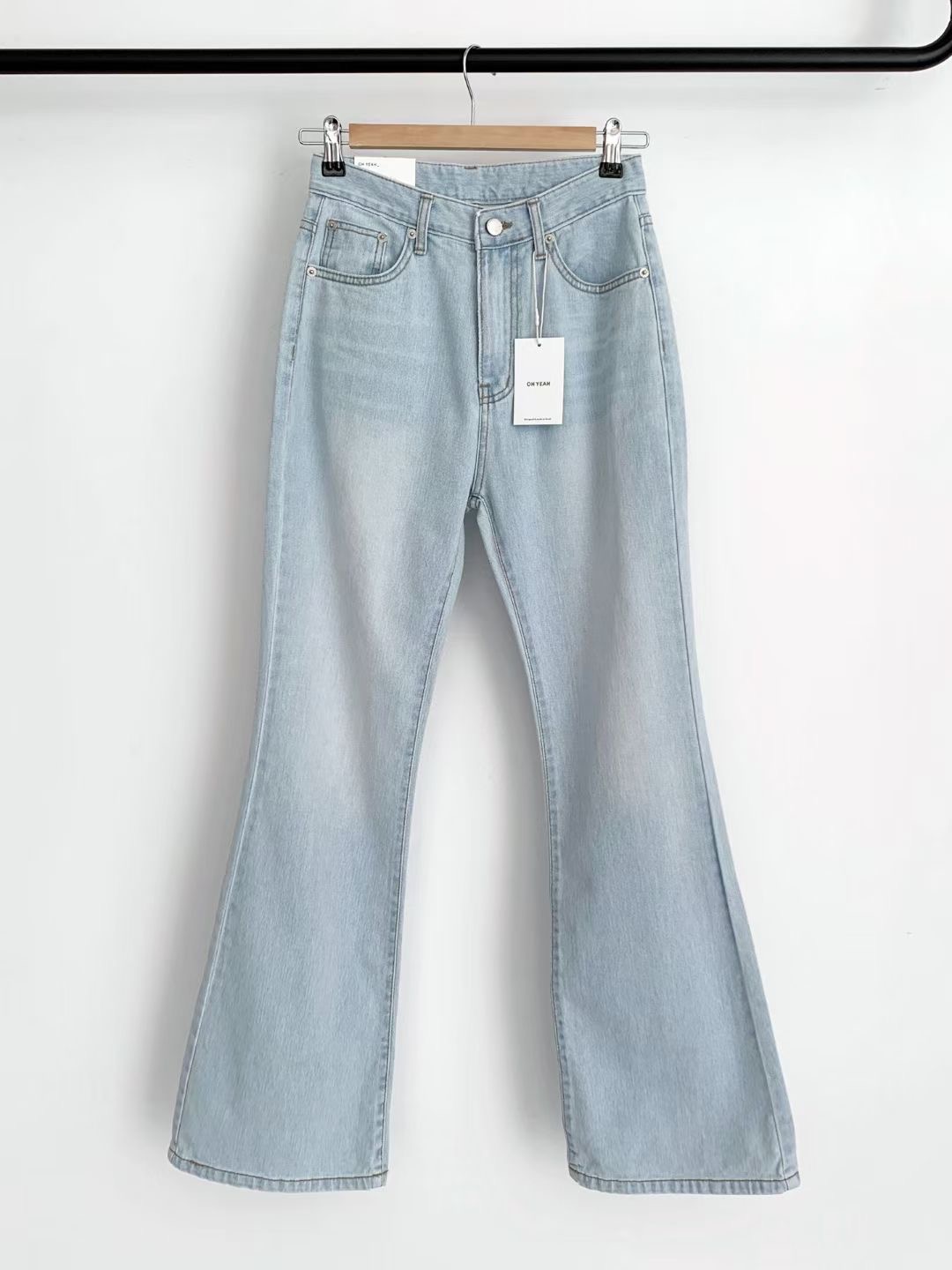 OH YEAH韓國直郵東大門代購女裝新品熱賣推薦真品職業牛仔褲OH YEAH牛仔褲圖色1