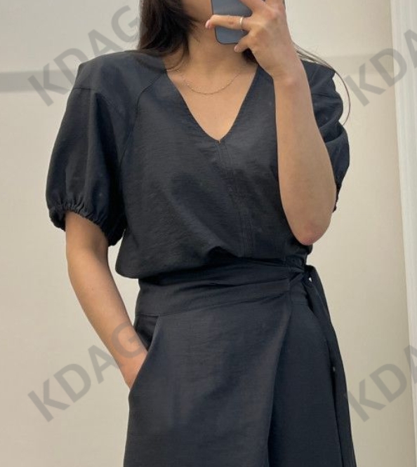 BYANDERIN直郵韓國代購女裝新品24秋夏人氣休閑襯衫蕾絲衫BYANDERIN襯衫/蕾絲衫圖色2