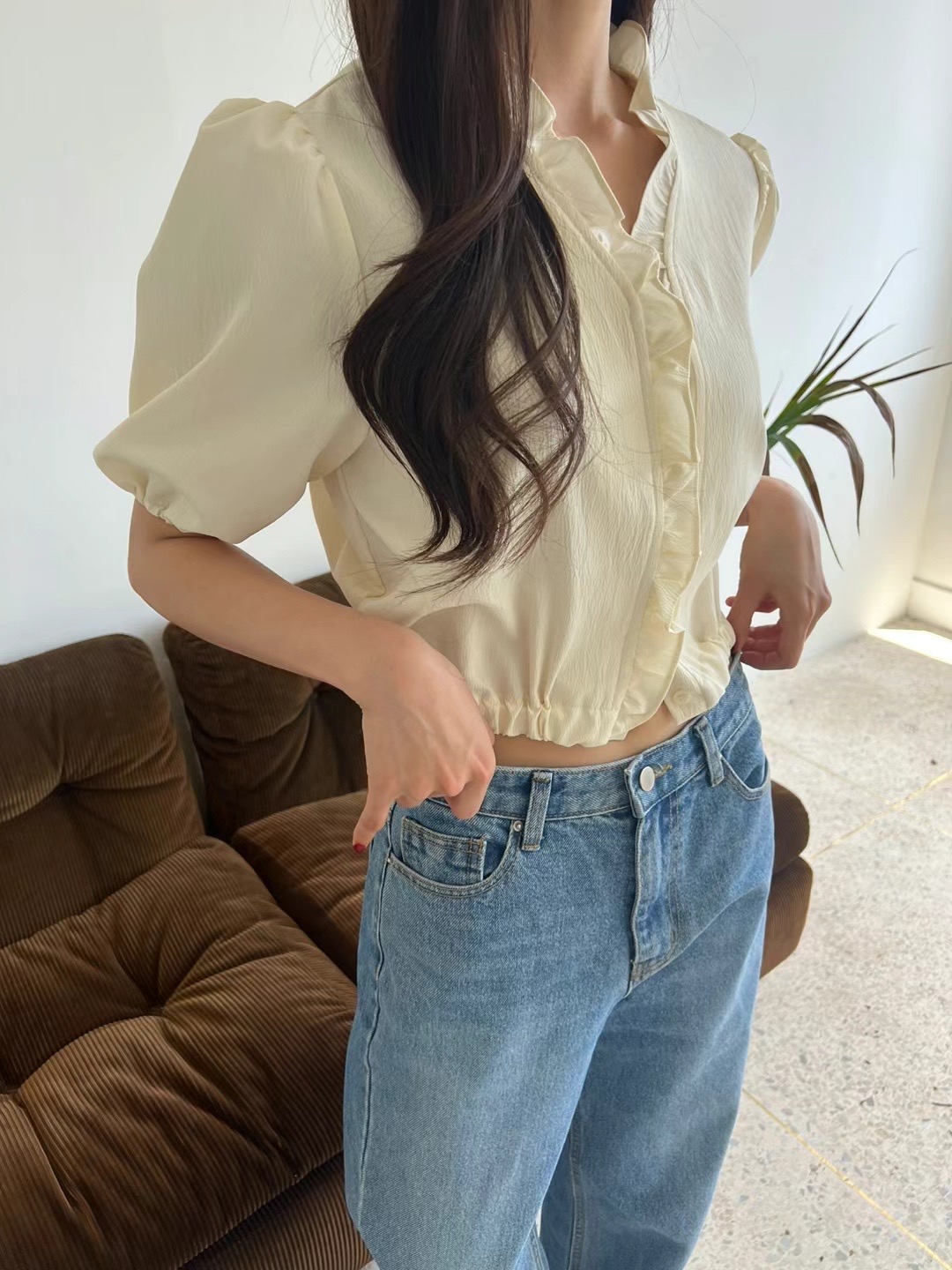 RAY_COMPANY韓國直郵東大門實拍女士新款真品24秋夏襯衫蕾絲衫RAY_COMPANY襯衫/蕾絲衫