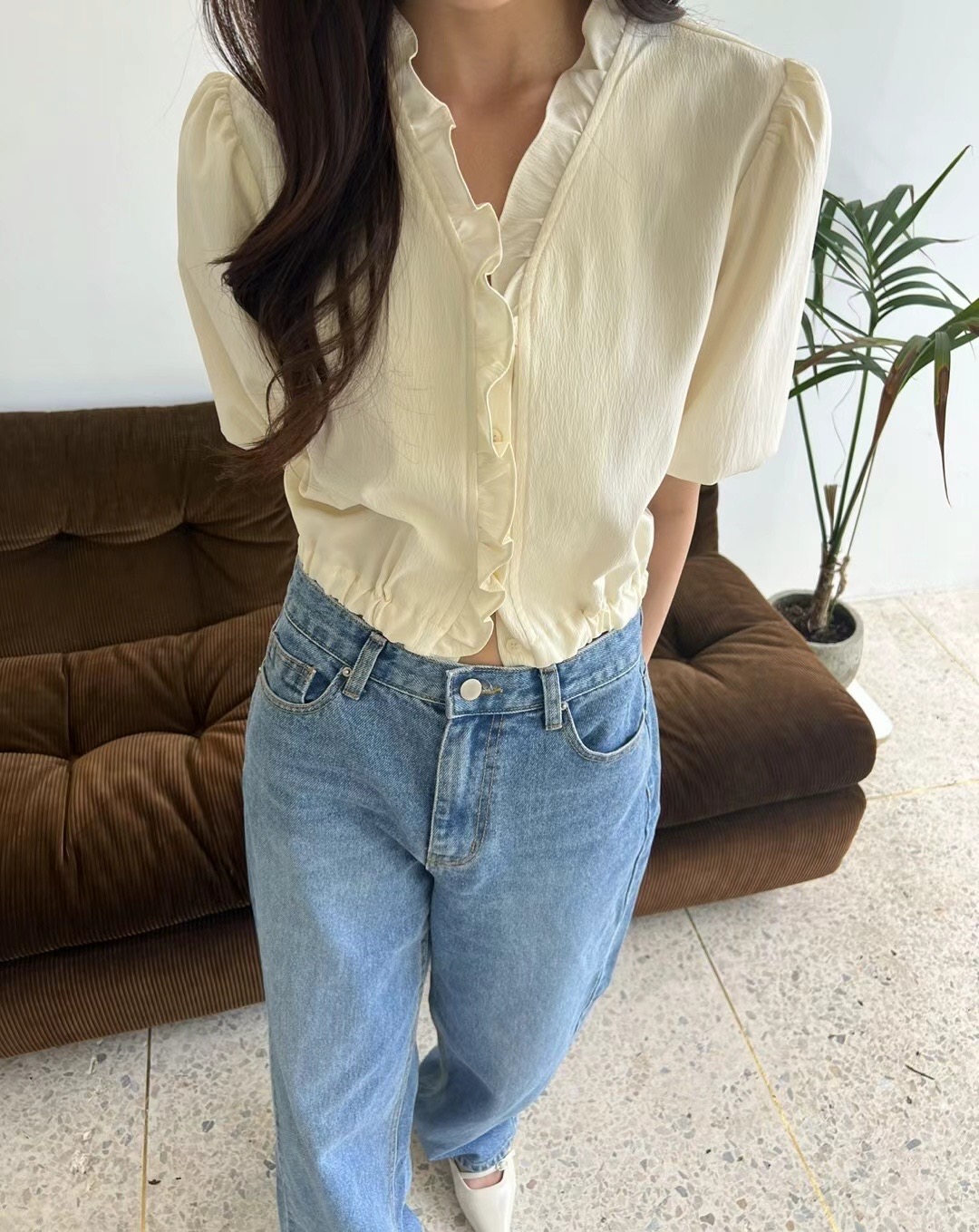 RAY_COMPANY韓國直郵東大門實拍女士新款真品24秋夏襯衫蕾絲衫RAY_COMPANY襯衫/蕾絲衫