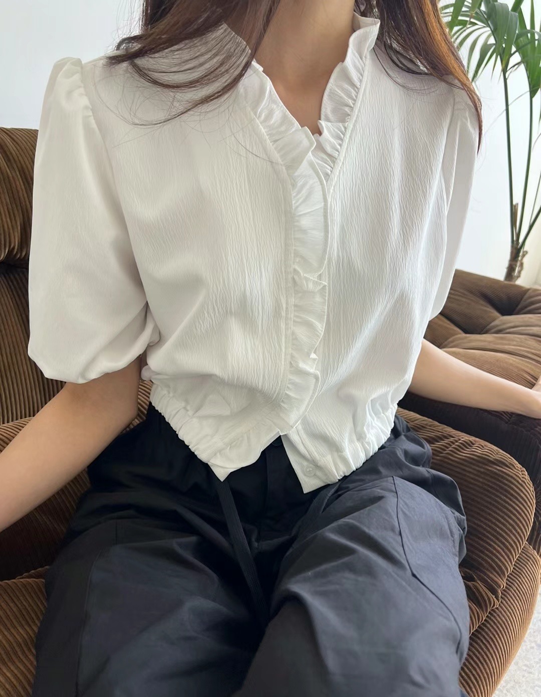 RAY_COMPANY韓國直郵東大門實拍女士新款真品24秋夏襯衫蕾絲衫RAY_COMPANY襯衫/蕾絲衫圖色2
