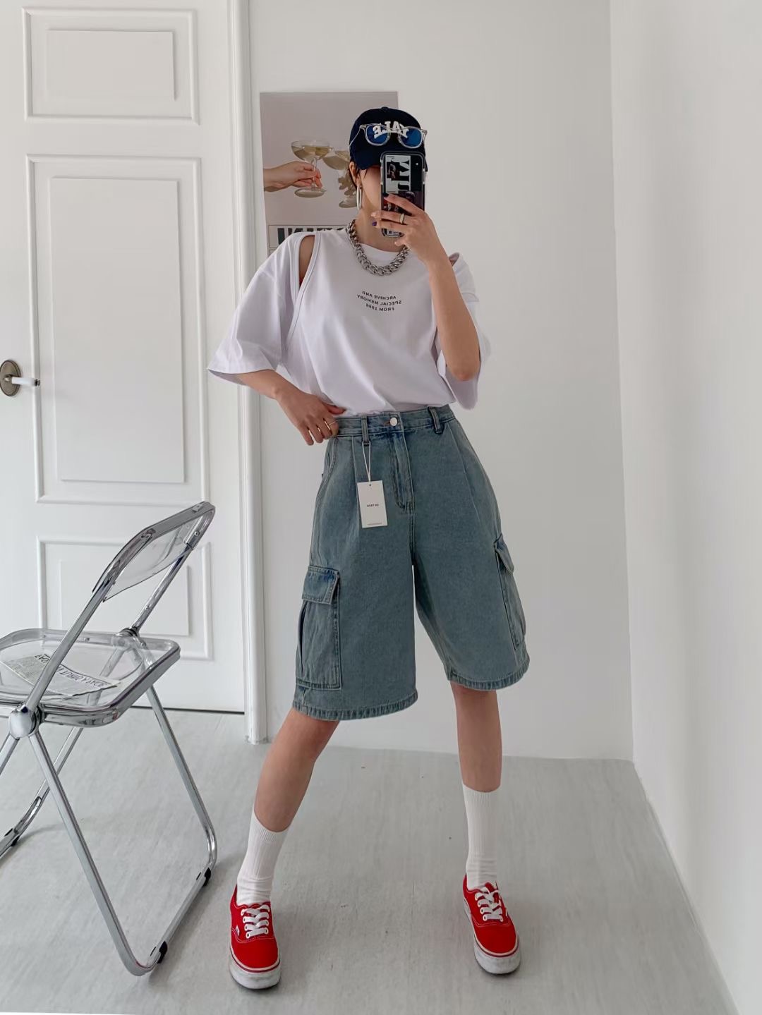 OH YEAH韓國直郵女裝新款24春夏真品熱賣職業人氣休閑短褲OH YEAH短褲