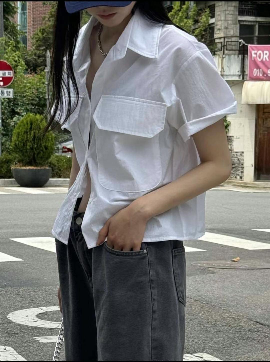 CELLONA韓國直郵女裝新款24春夏推薦人氣真品職業襯衫蕾絲衫CELLONA襯衫/蕾絲衫