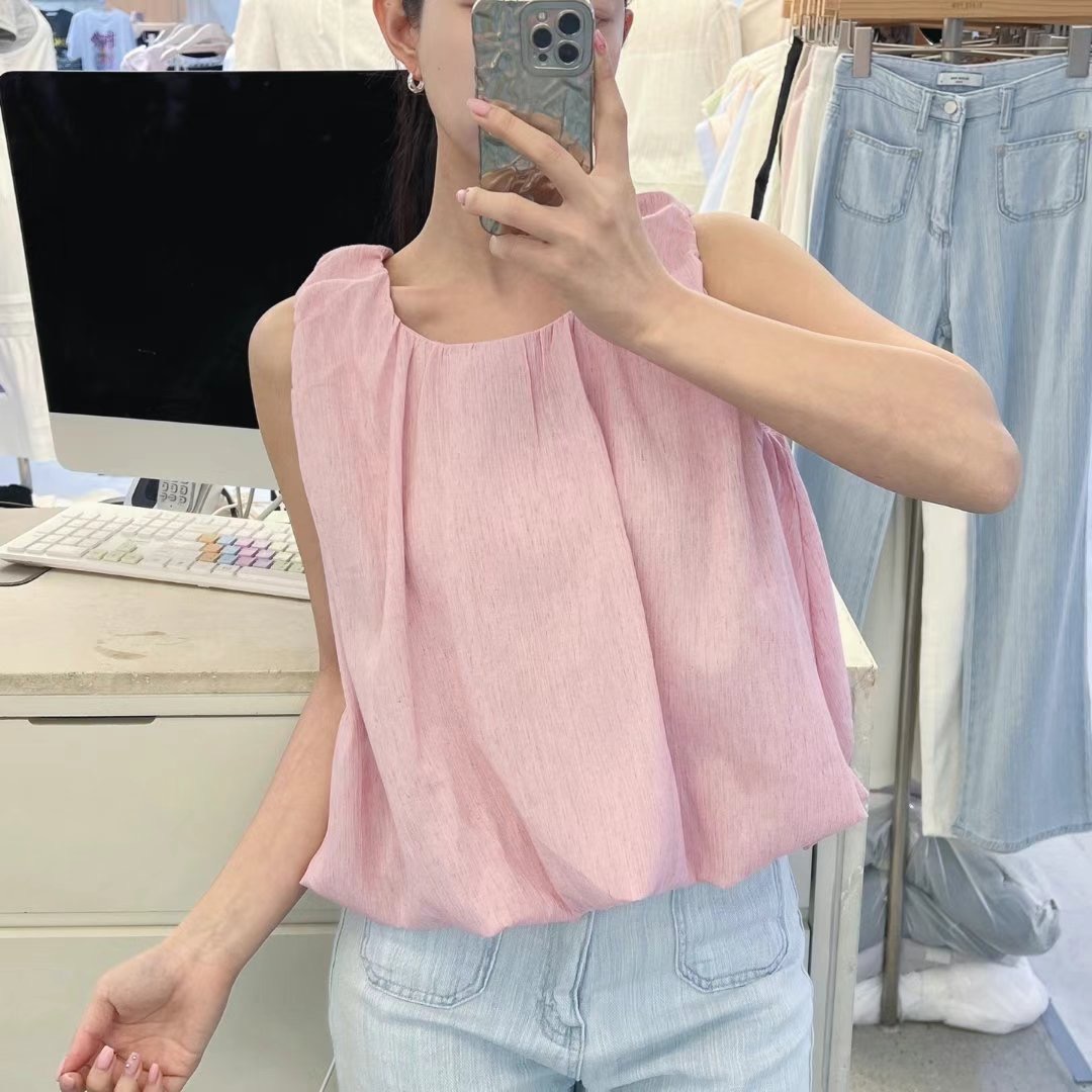 BLACKPOM-블랙폼-T韓國直郵東大門實拍女裝新品休閑吊帶背心BLACKPOM-ot吊帶/背心