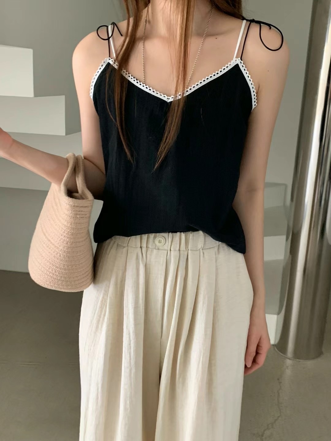 NEARAND韓國直郵女裝新款24春夏職業休閑人氣真品吊帶背心NEARAND吊帶/背心