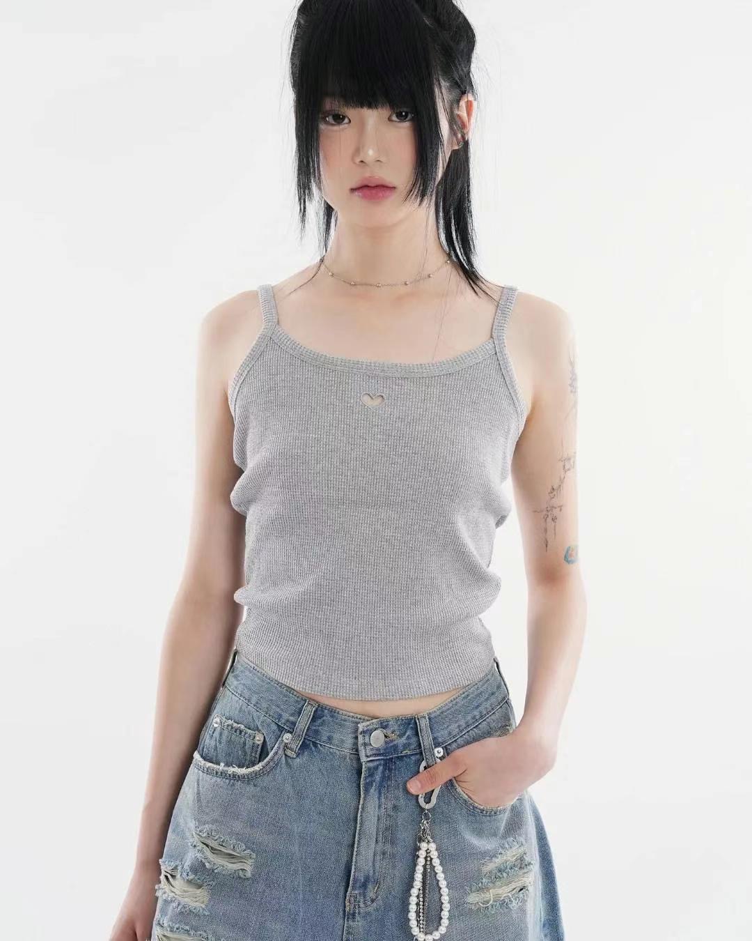 RAWROW韓國直郵東大門實拍女裝新款休閑真品熱賣24秋夏吊帶背心RAWROW吊帶/背心