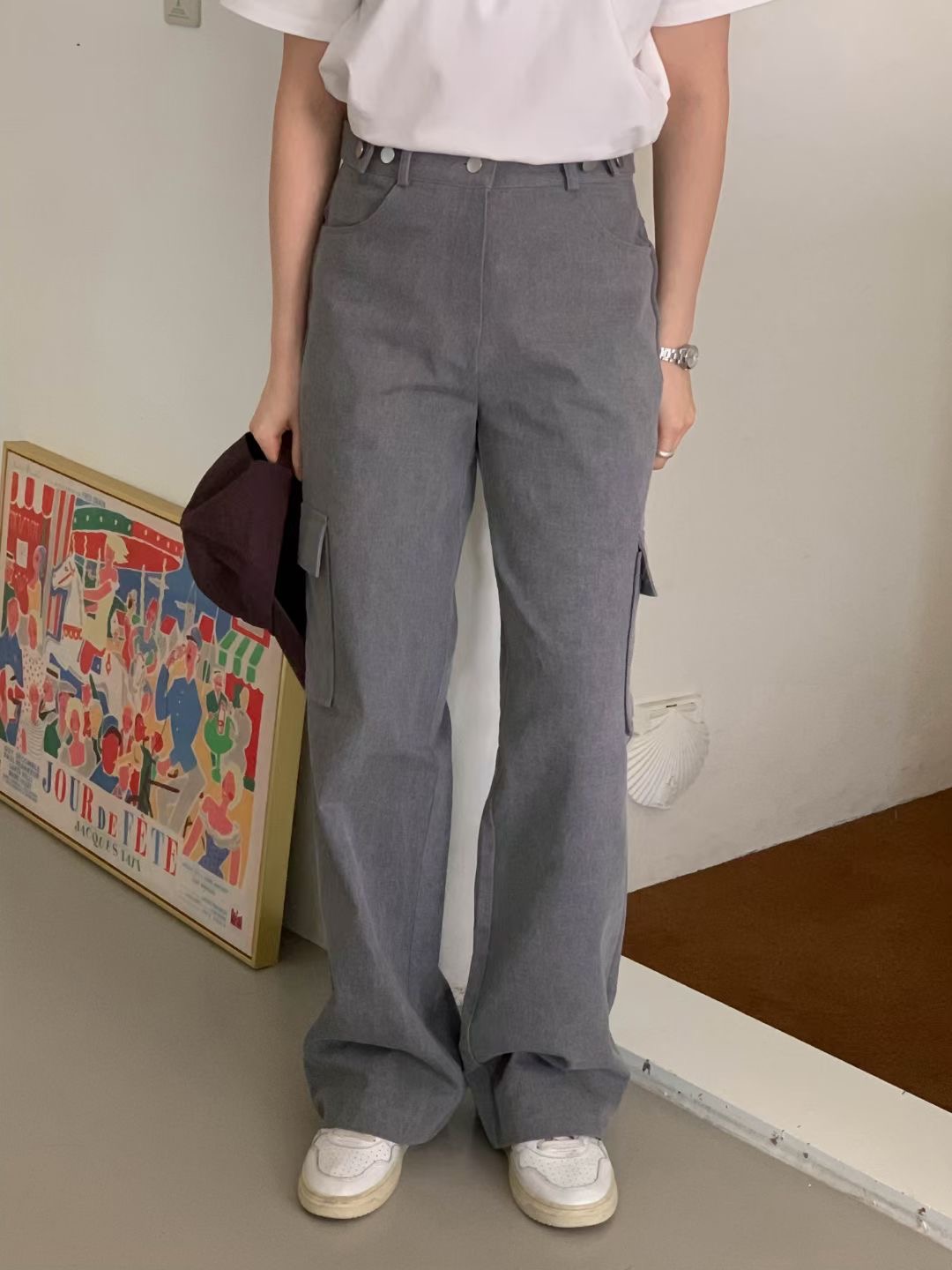 OUNCE-OT直郵韓國代購女士新品職業推薦時尚熱賣真品休閑褲KITSCH休閑褲圖色2