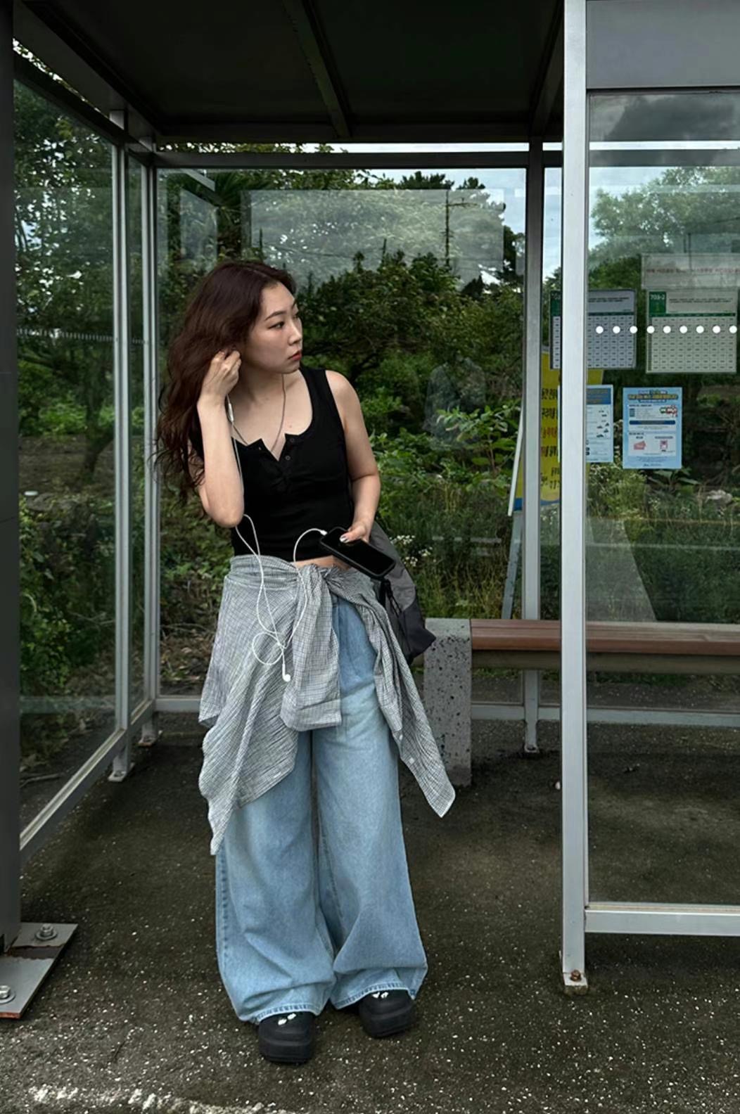 RAWROW直郵韓國代購女裝新品推薦24秋夏時尚真品吊帶背心RAWROW吊帶/背心