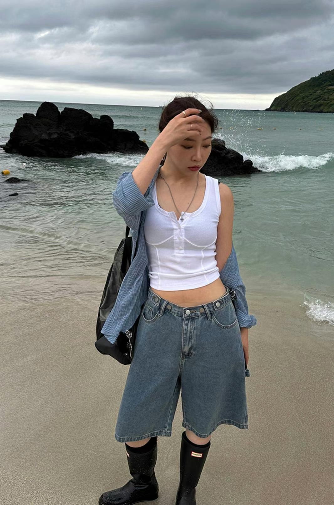 RAWROW直郵韓國代購女裝新品推薦24秋夏時尚真品吊帶背心RAWROW吊帶/背心