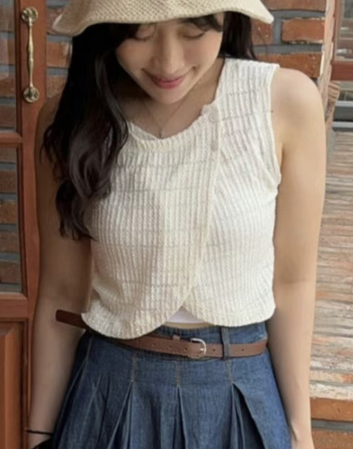 TON80韓國直郵女士新品時尚真品24秋夏休閑人氣吊帶背心TON80吊帶/背心