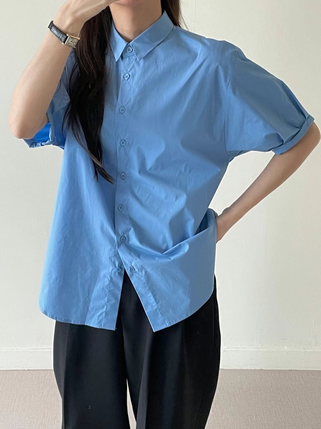 ROOMING-룸잉-T直郵韓國代購女裝新品24秋夏襯衫蕾絲衫ROOMING襯衫/蕾絲衫