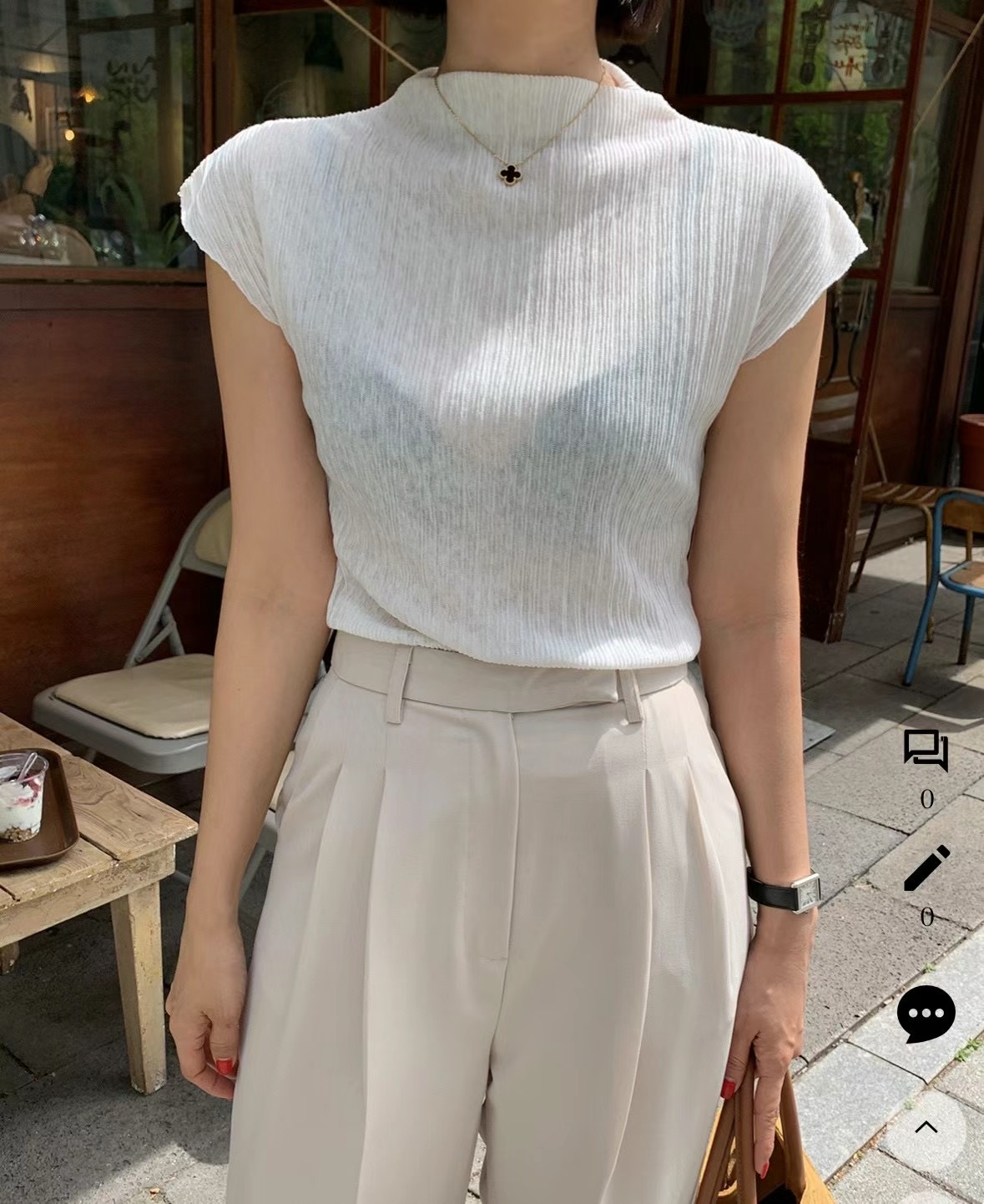 IKMOOI韓國直郵女裝新品真品時尚職業熱賣休閑推薦人氣24春夏T恤IKMOOIT恤