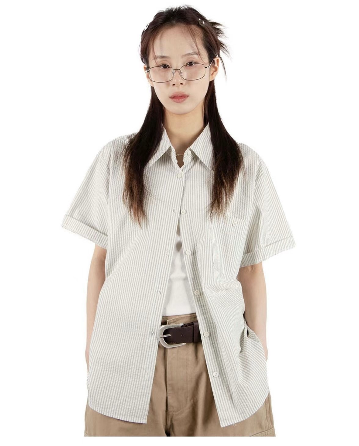IKMOOI直郵韓國代購女裝新款時尚推薦熱賣真品休閑襯衫蕾絲衫IKMOOI襯衫/蕾絲衫