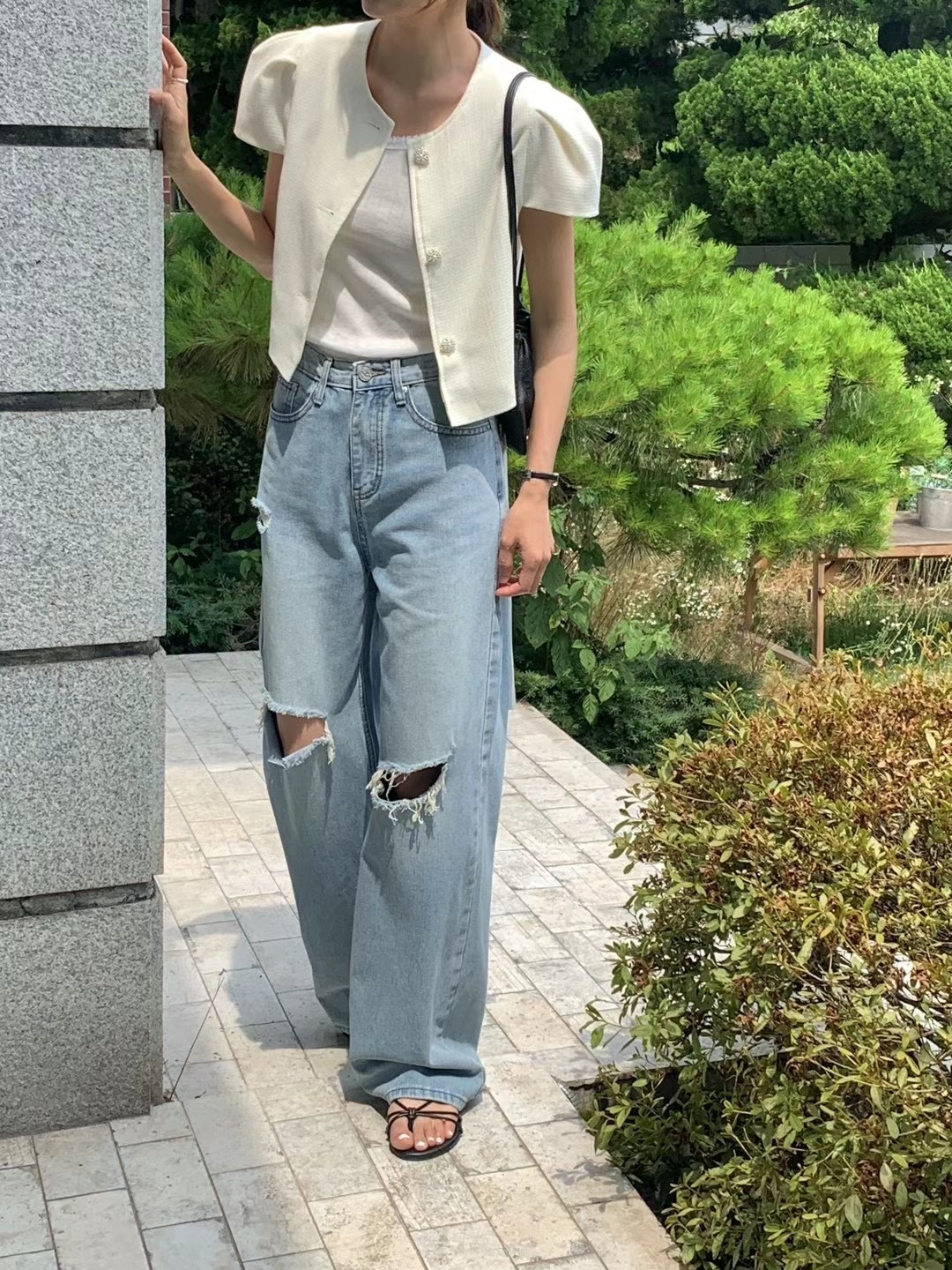 IKMOOI韓國直郵東大門代購女裝新品人氣24春夏時尚牛仔褲IKMOOI牛仔褲