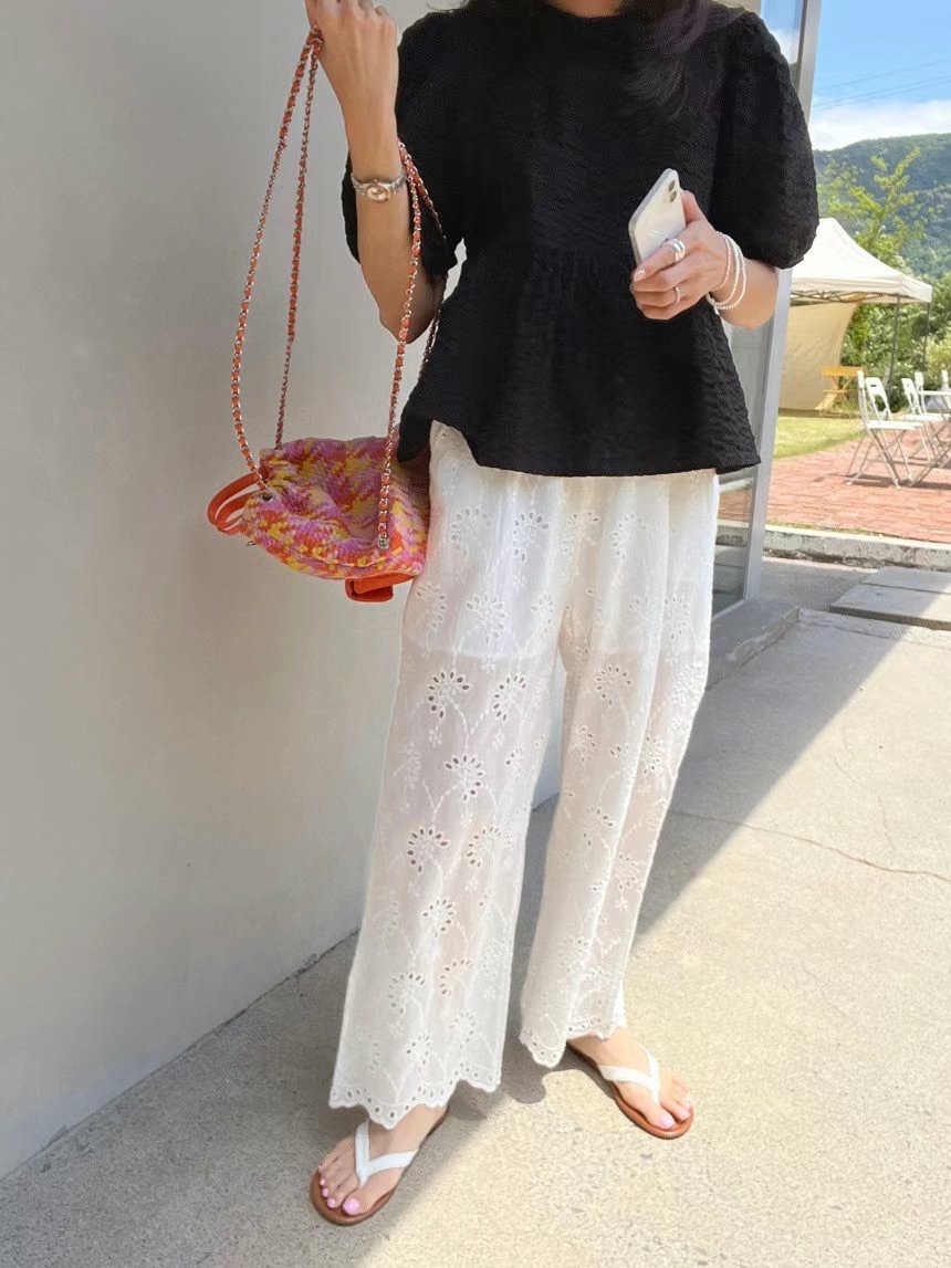 MYME直郵韓國代購女裝新品24春夏時尚推薦真品休閑休閑褲MYME休閑褲
