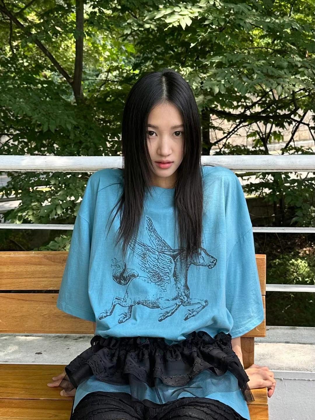 BILLIONS直郵韓國代購女裝新款推薦人氣休閑24春夏時尚T恤EXCUSET恤圖色3