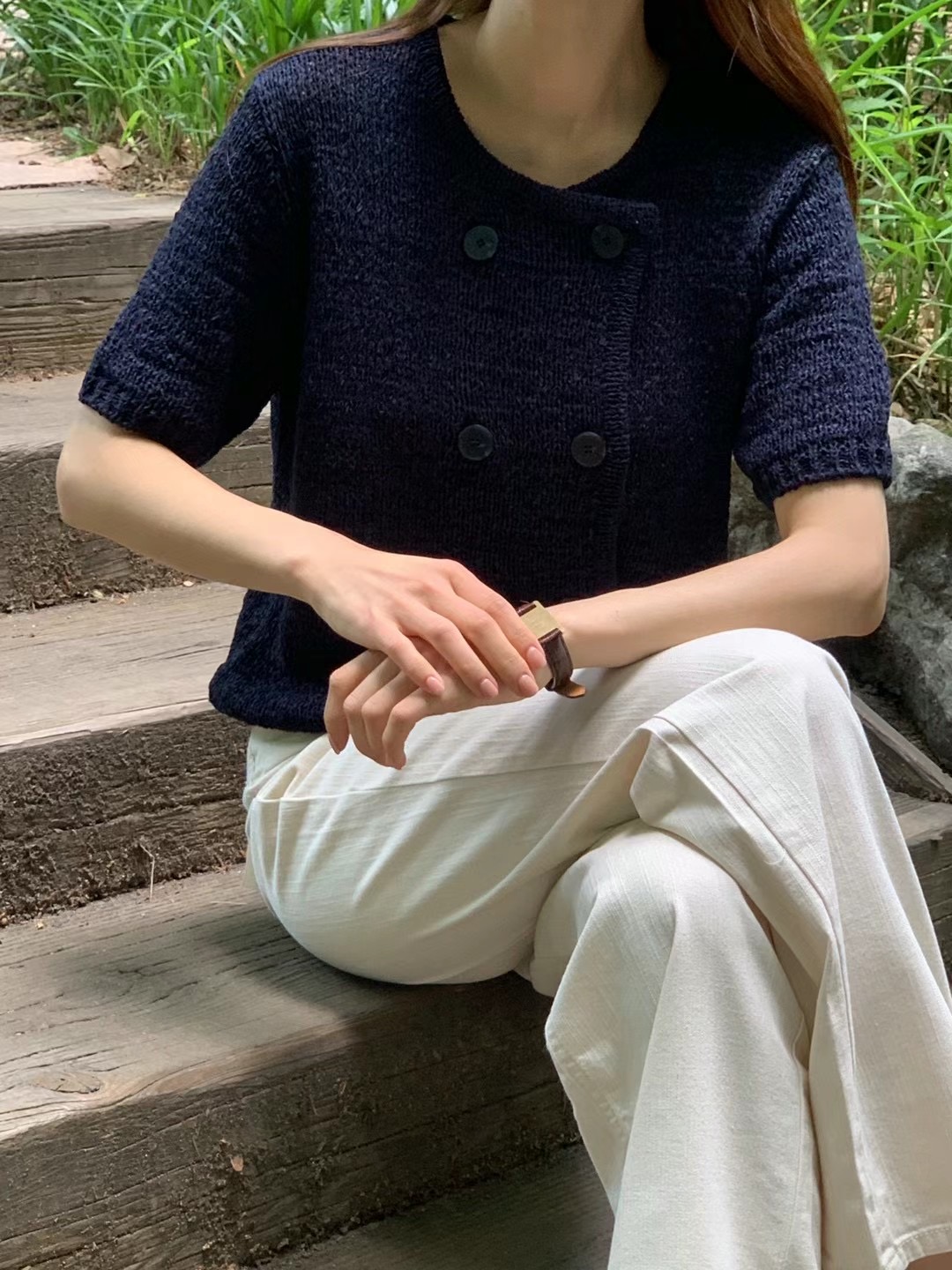 NEUF NINE直郵韓國代購女裝新品職業時尚24春夏人氣針織衫NEUF NINE針織衫圖色2