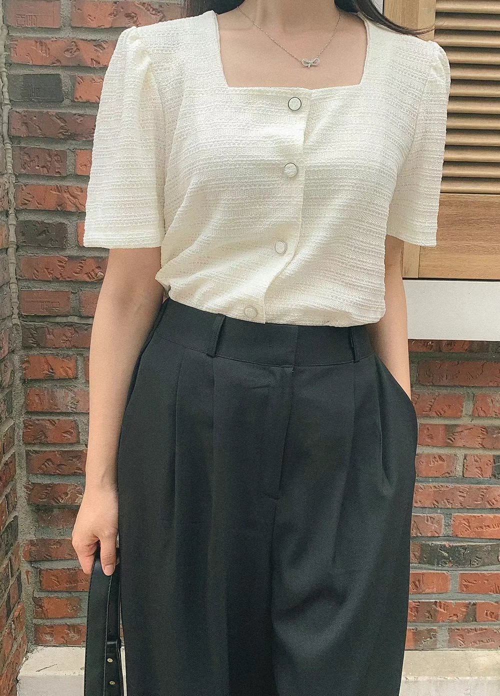 Eden-OT韓國直郵東大門代購女裝新品真品24春夏襯衫蕾絲衫Eden-OT襯衫/蕾絲衫