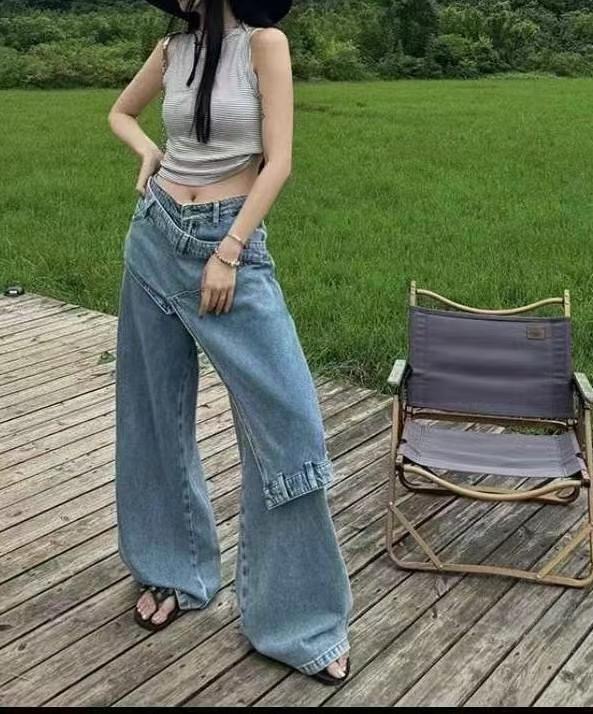 DEBELL韓國直郵東大門實拍女裝新款休閑人氣時尚24春夏牛仔褲DEBELL牛仔褲