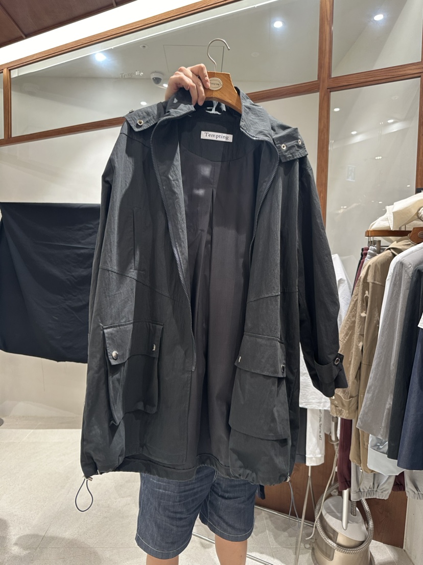 Tempting韓國直郵東大門實拍女裝新品職業推薦長款風衣秋款TEMPTING長款風衣圖色2