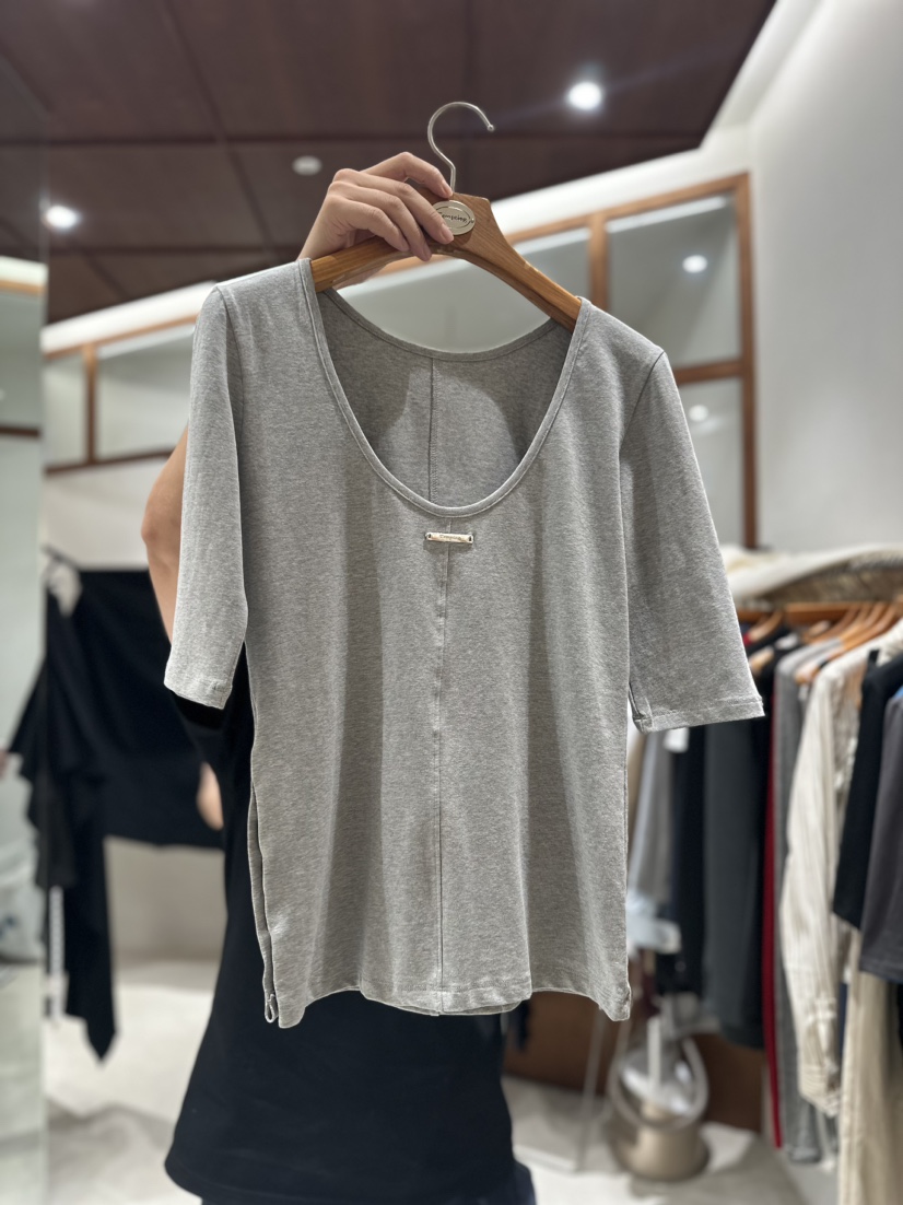Tempting直郵韓國代購女裝新品24春夏熱賣休閑職業T恤秋款TEMPTINGT恤圖色3