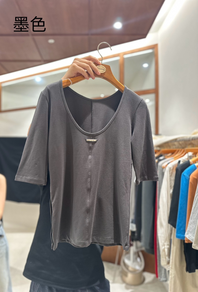 Tempting直郵韓國代購女裝新品24春夏熱賣休閑職業T恤秋款TEMPTINGT恤圖色4