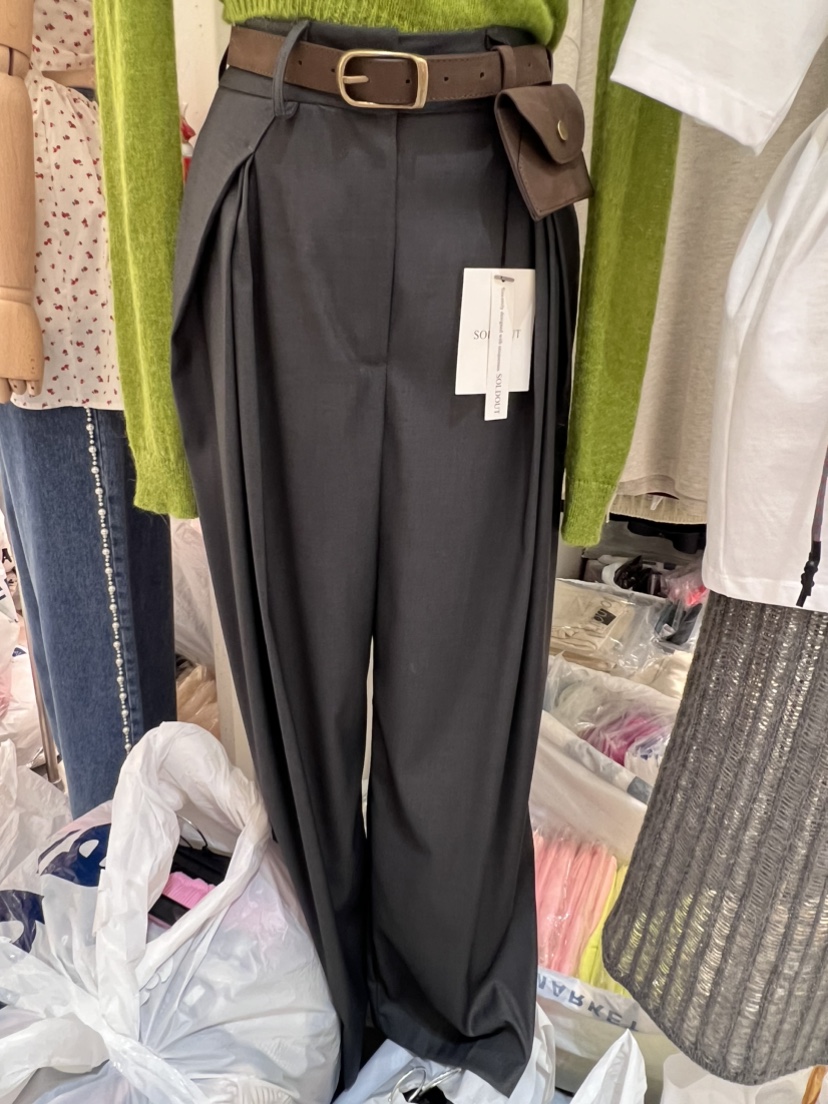 SOLD OUT韓國直郵東大門實拍女裝新品真品職業24春夏休閑褲秋款FLat OGI休閑褲圖色3