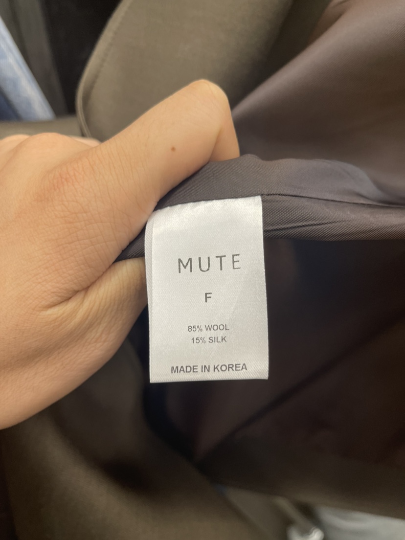 MUTE直郵韓國代購女裝新款推薦時尚24春夏中長款大衣秋款MUTE中長款大衣