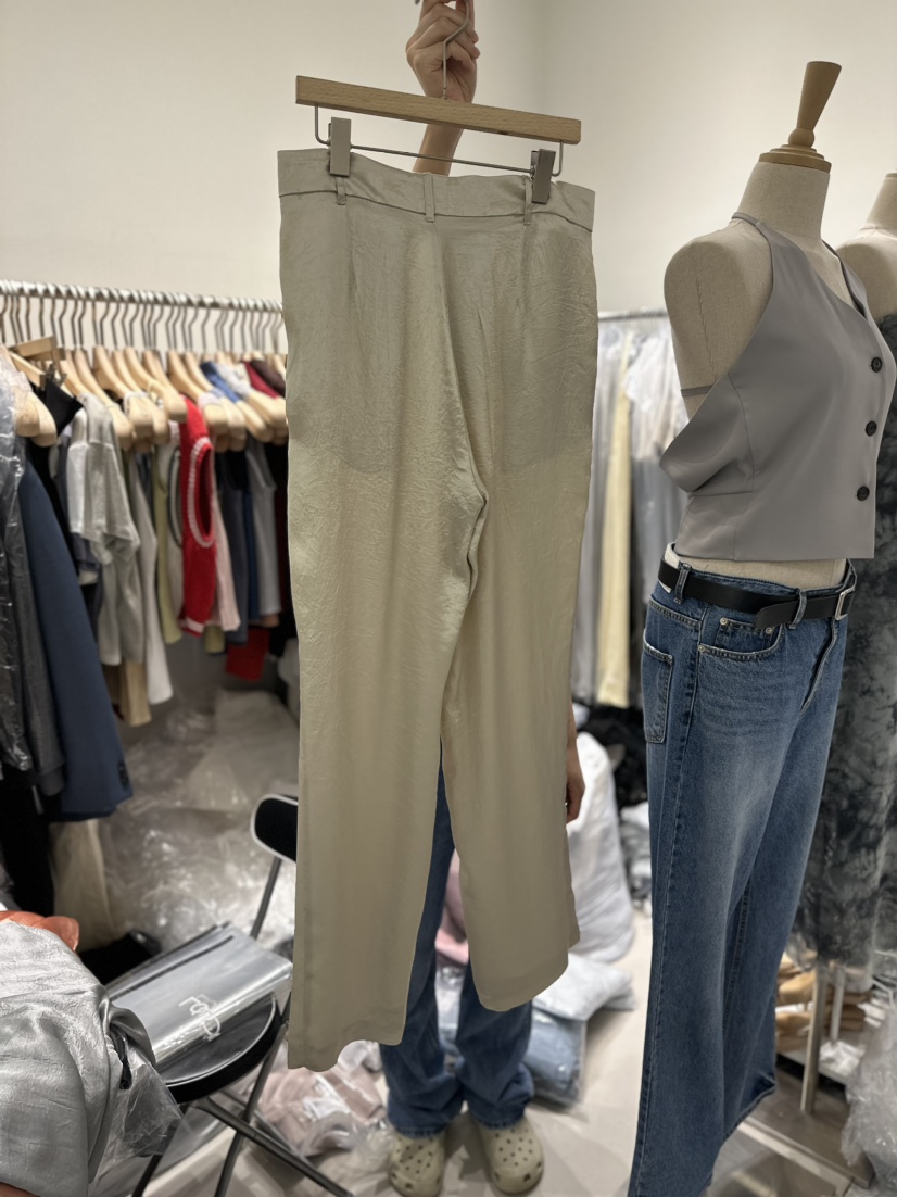LOWBURN韓國直郵女裝新品真品推薦休閑人氣時尚職業24春夏休閑褲LOWBURN休閑褲