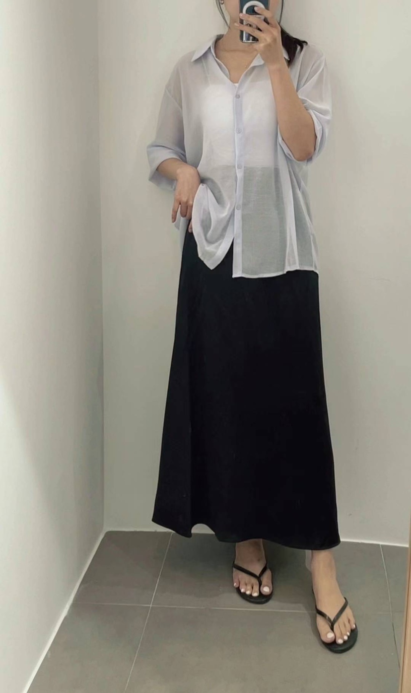 X直郵韓國代購女裝新款真品時尚24春夏熱賣襯衫蕾絲衫秋款SERIN襯衫/蕾絲衫圖色2