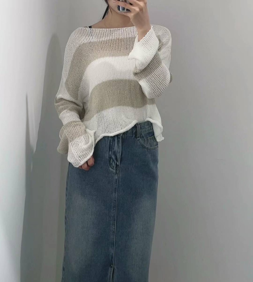 X韓國直郵東大門實拍女裝新款推薦休閑真品24春夏針織衫秋款SERIN針織衫