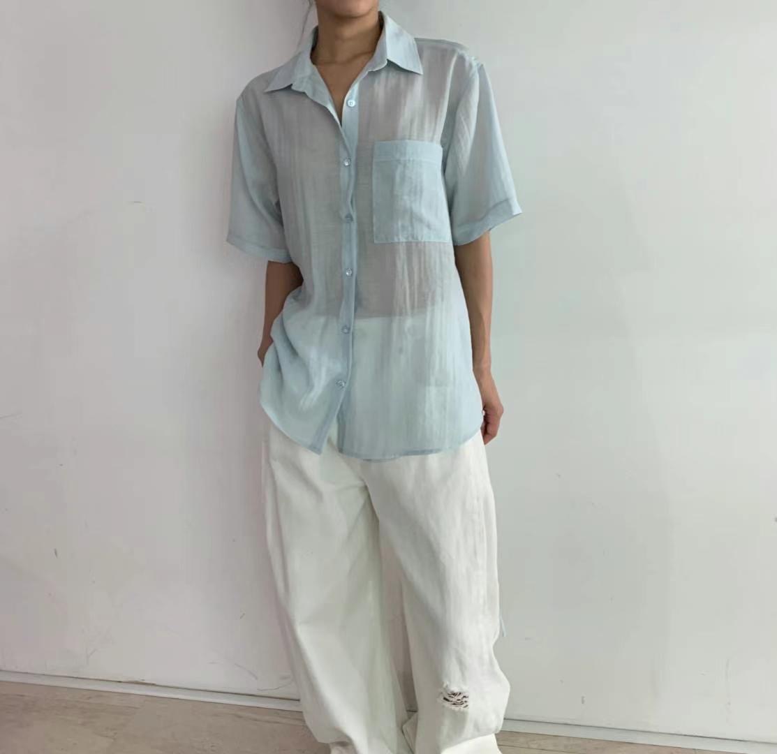 COVER韓國直郵東大門代購女裝新款時尚人氣24春夏襯衫蕾絲衫COVER襯衫/蕾絲衫