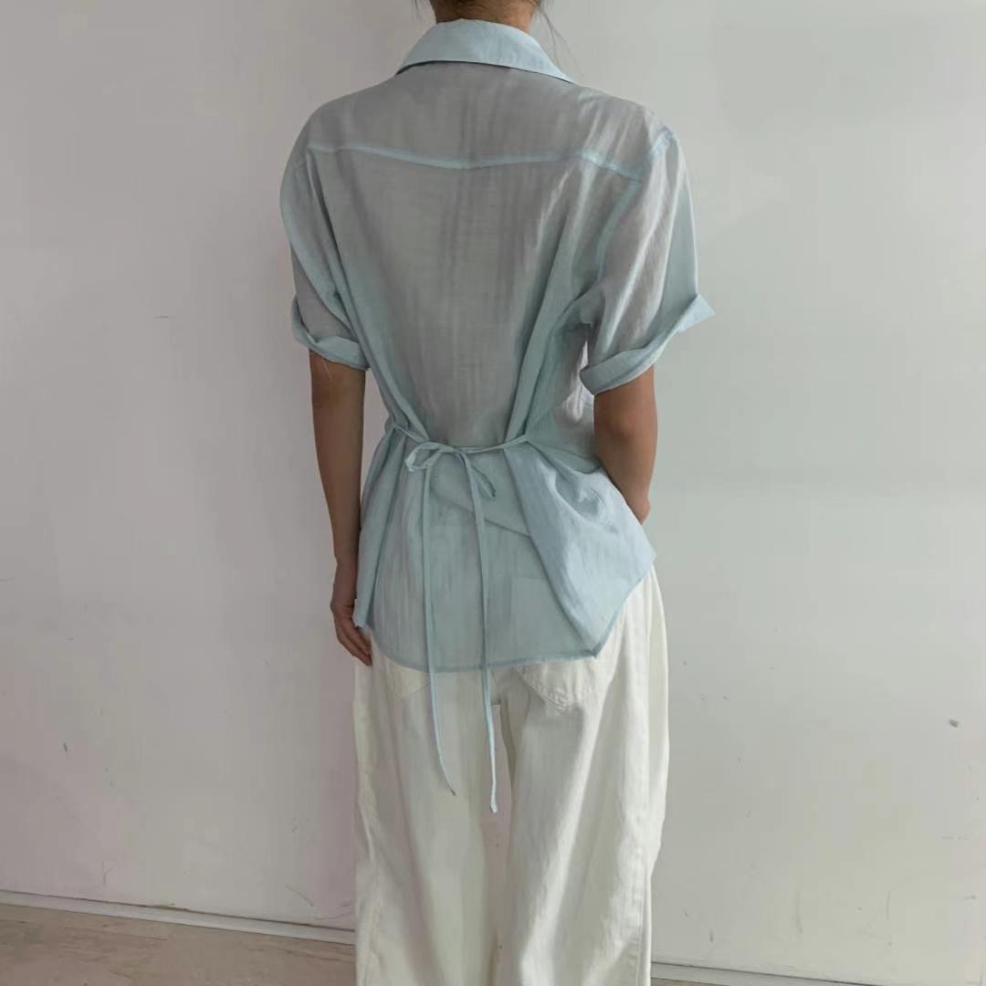COVER韓國直郵東大門代購女裝新款時尚人氣24春夏襯衫蕾絲衫COVER襯衫/蕾絲衫
