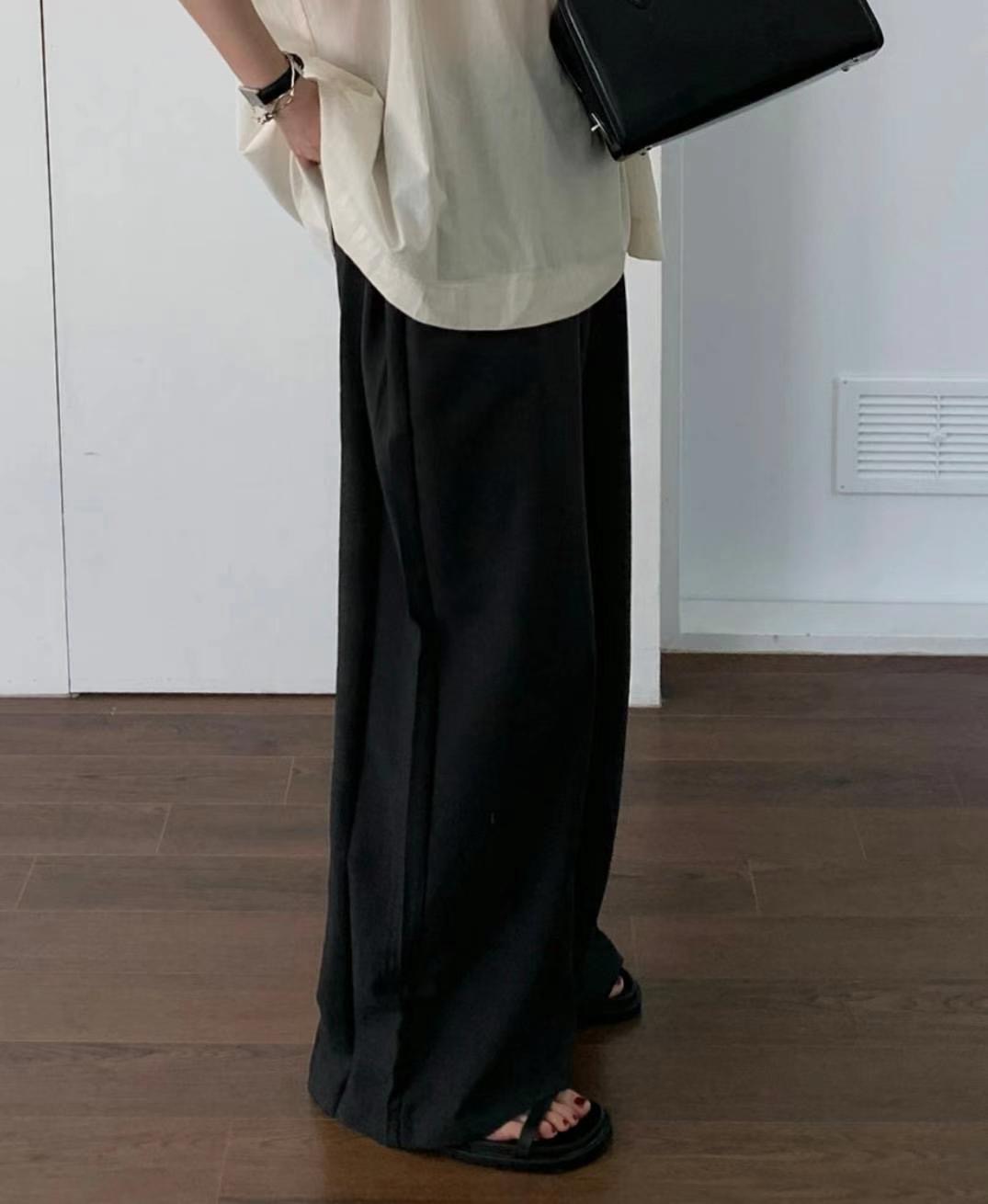 COVER直郵韓國代購女裝新款推薦人氣熱賣職業休閑休閑褲百褶COVER休閑褲