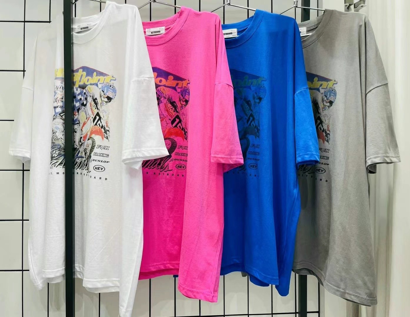 KEYBOARD直郵韓國代購女裝新品推薦職業24春夏熱賣真品T恤KEYBOARDT恤圖色3左三色